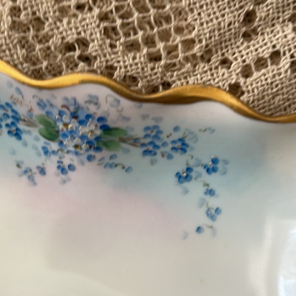 MZ Austria Moritz Forget Me Nots Serving Dish - Vintage Flowers - Picture 6 of 9